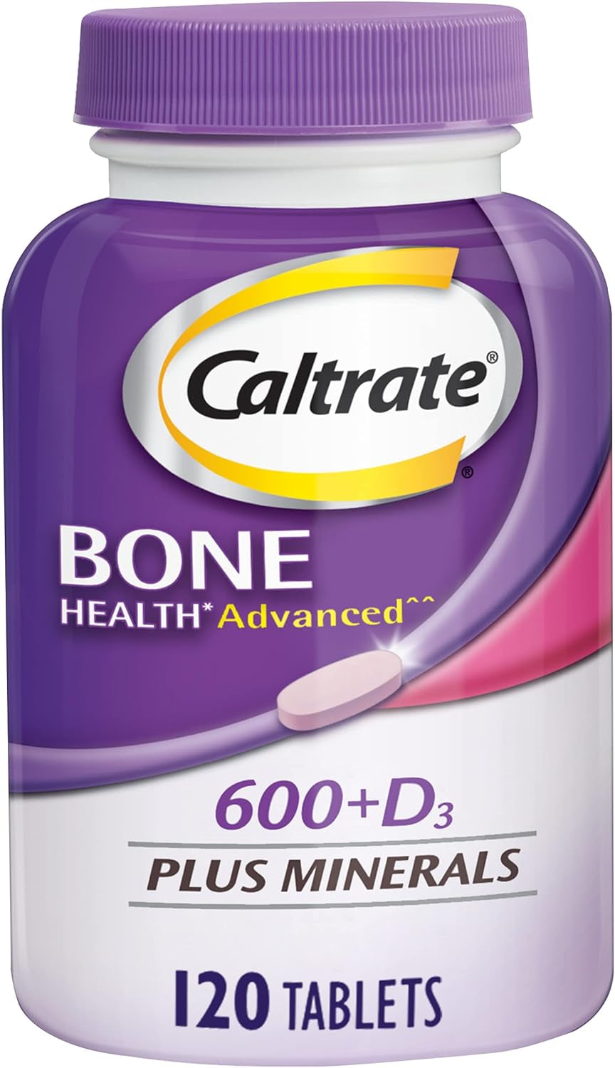 Caltrate 600 plus D3 plus Minerals Calcium and Vitamin D Supplement Tablets, Bone Health and Mineral Supplement for Adults - 120 Count (Packaging May Vary)