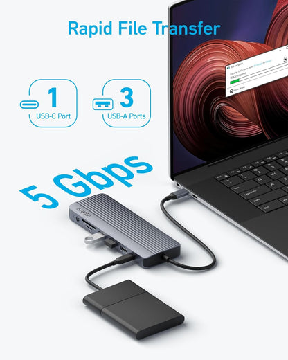 Anker Laptop Docking Station, 14 in 1 USB C Hub, Triple Display with 2 X 4K HDMI, 1080P VGA, 100W Power Delivery, 5Gbps USB-A/C Data Ports for Macbook, Dell XPS and More