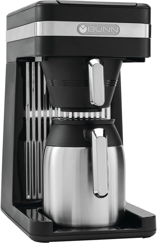 BUNN 55200 CSB3T Speed Brew Platinum Thermal Coffee Maker Stainless Steel, 10-Cup, Black