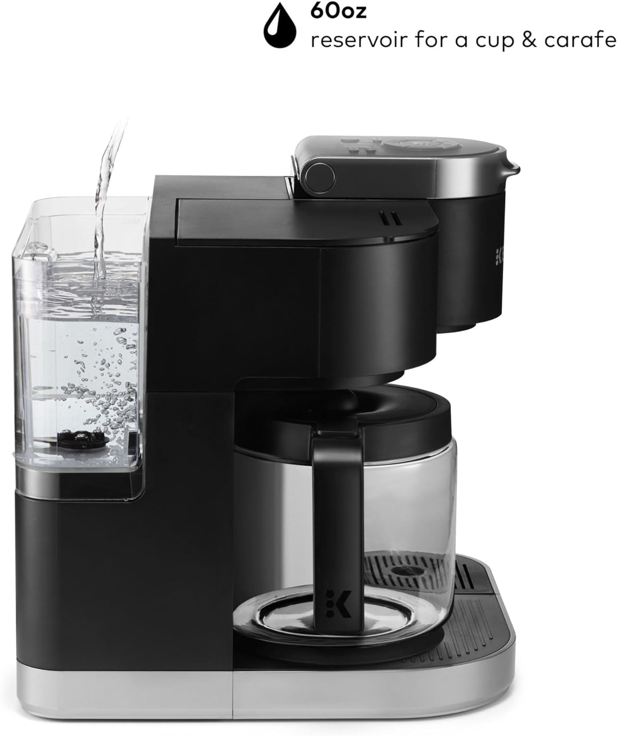 Keurig K-Duo Single Serve K-Cup Pod & Carafe Coffee Maker, with Multiple Brew Sizes, 60Oz Removable Reservoir, Programmable Auto Brew Carafe, (Gen 1), Black