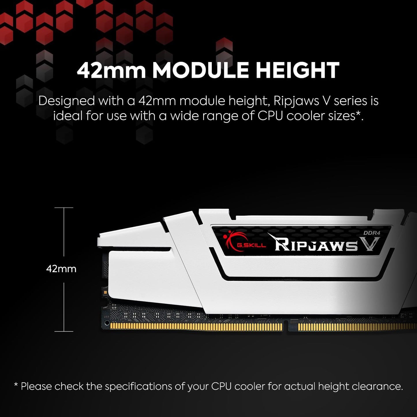 G.SKILL Ripjaws V Series (Intel XMP) DDR4 RAM 32GB (2X16Gb) 3200Mt/S CL16-18-18-38 1.35V Desktop Computer Memory UDIMM - Black (F4-3200C16D-32GVK)