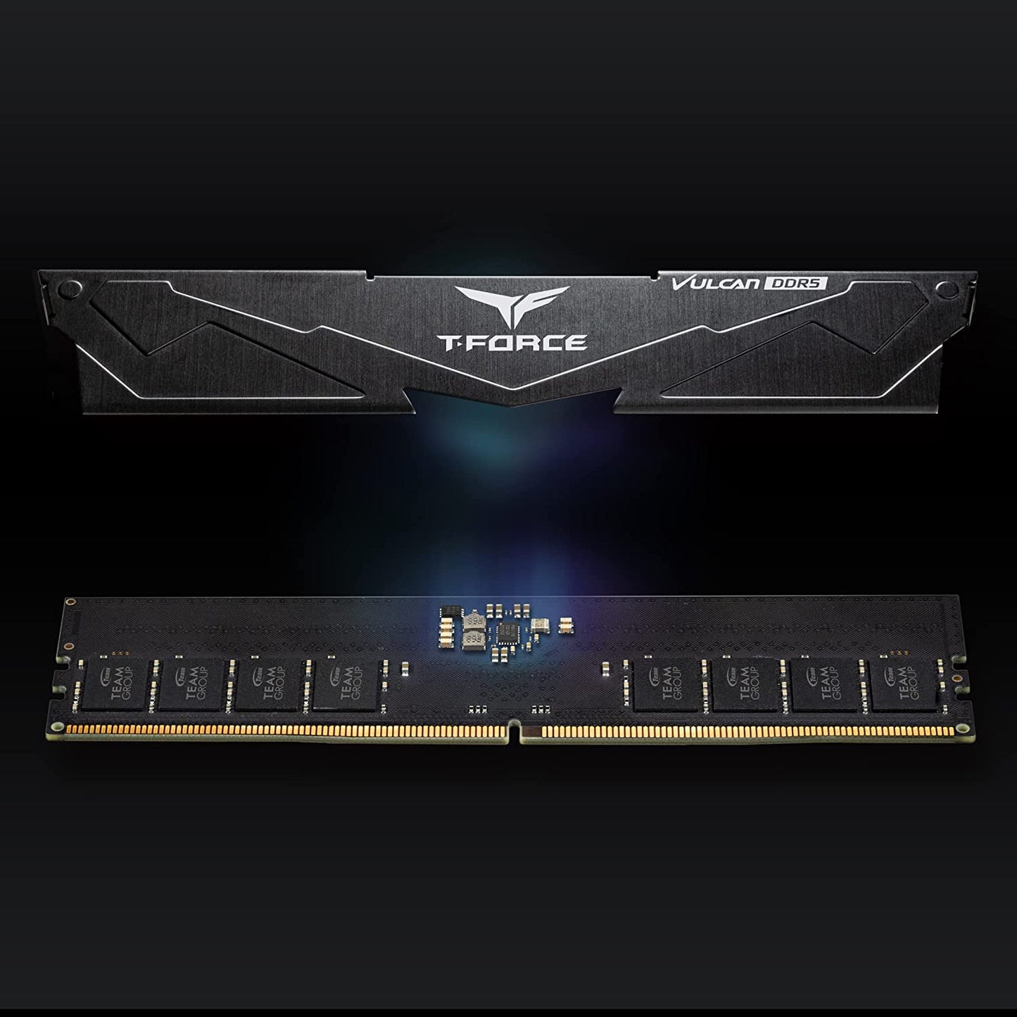 TEAMGROUP T-Force Vulcan DDR5 32GB (2X16Gb) 6000Mhz (PC5-48000) CL38 Desktop Memory Module Ram (Black) for Chipset 600 700 Series XMP 3.0 Ready - FLBD532G6000HC38ADC01