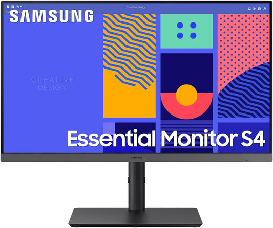 SAMSUNG 27-Inch S43GC Series Business Essential Computer Monitor, IPS Panel, Height Adjustable Stand, Triple Input, New Displayport, 100Hz, AMD Freesync, Advanced Eye Care LS27C432GANXZA, 2024