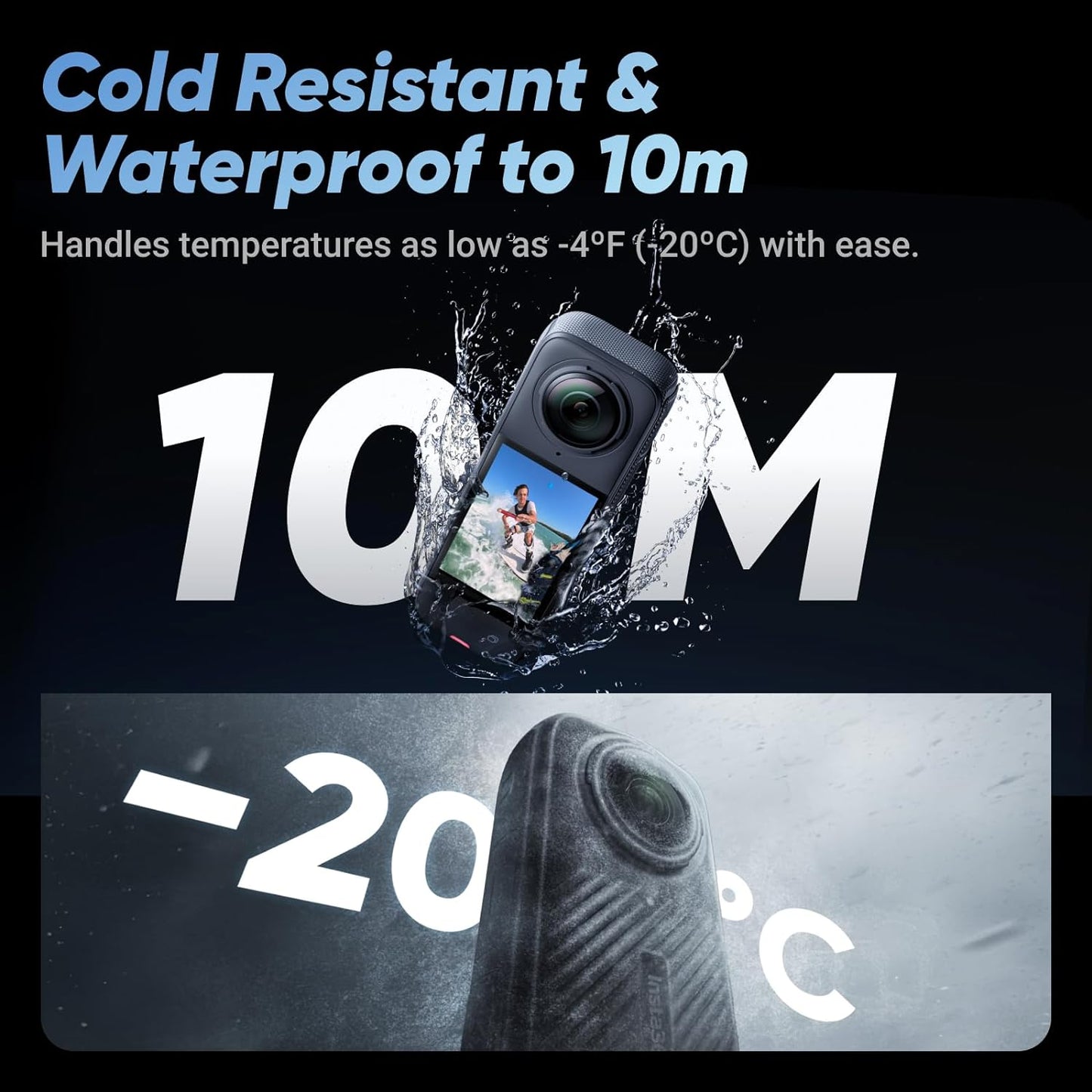 Insta360 X4 Motorcycle Bundle- 8K Waterproof 360 Action Camera, 4K Wide-Angle Video, Invisible Selfie Stick, Removable Lens Guards, 135 Min Battery Life, AI Editing, Stabilization, No Micro SD Card