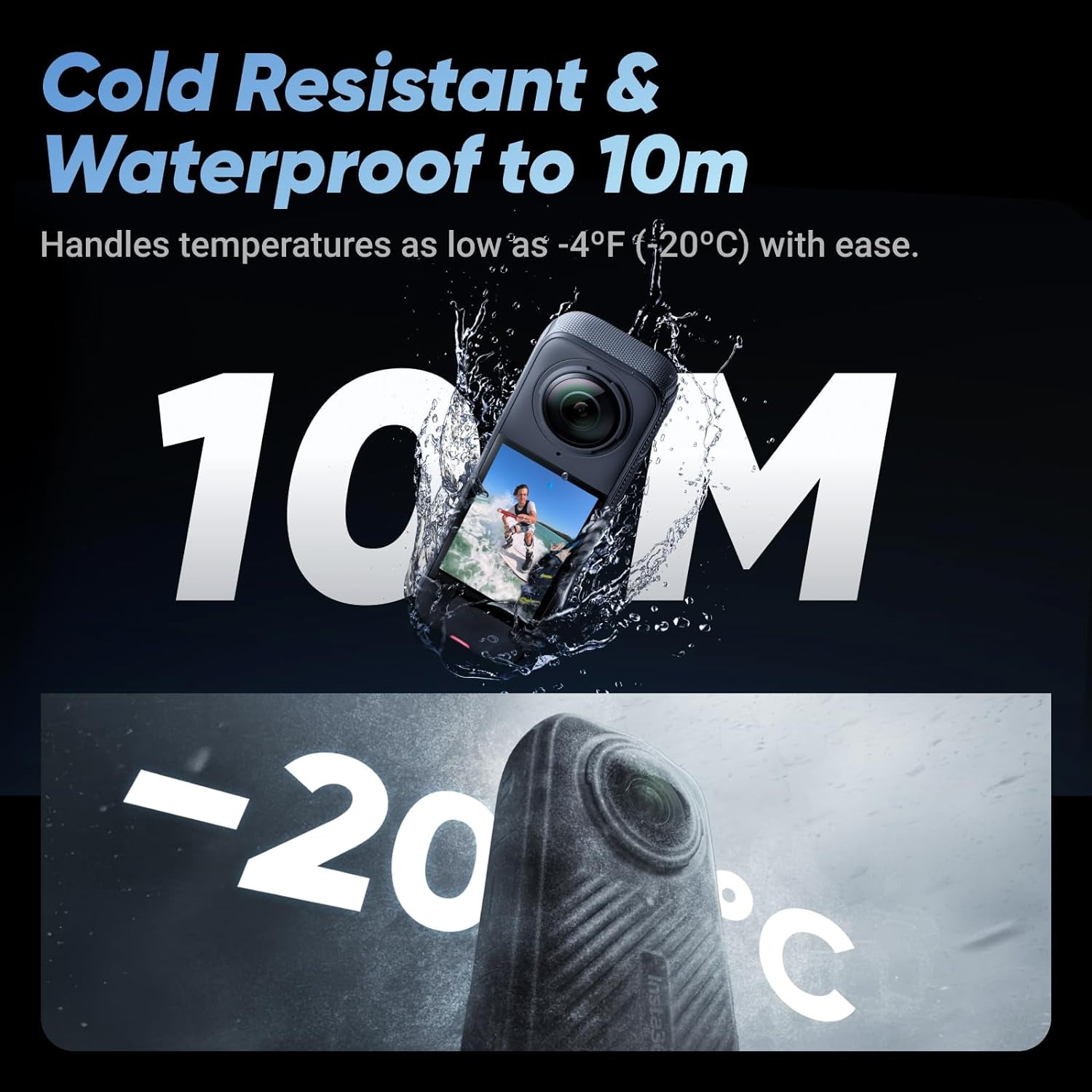 Insta360 X4 Motorcycle Bundle- 8K Waterproof 360 Action Camera, 4K Wide-Angle Video, Invisible Selfie Stick, Removable Lens Guards, 135 Min Battery Life, AI Editing, Stabilization, No Micro SD Card