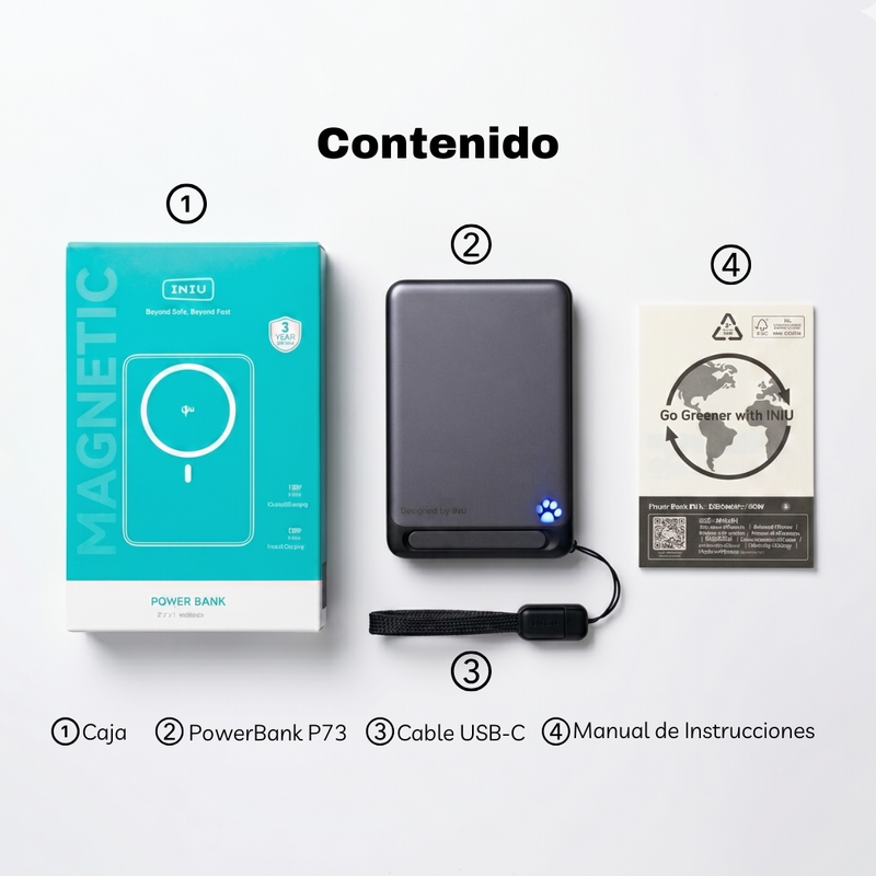 Lo que incluye tu INIU P73 Qi2
