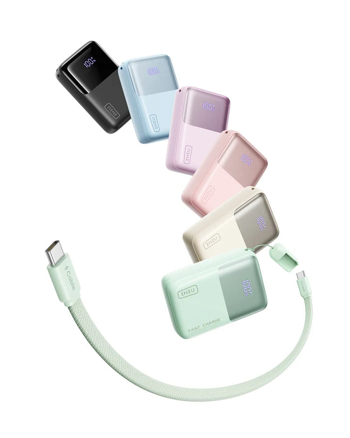 Cargador Portátil Power Bank INIU P50 10,000mAh Carga Rápida 45W USB-C
