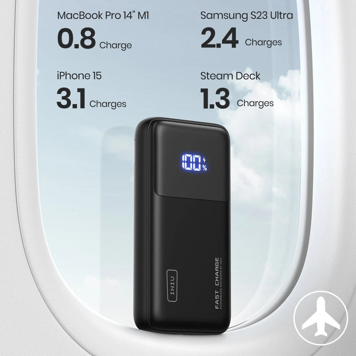 Power Bank INIU B62 20.000mAh 65W con Soporte y Carga Rápida