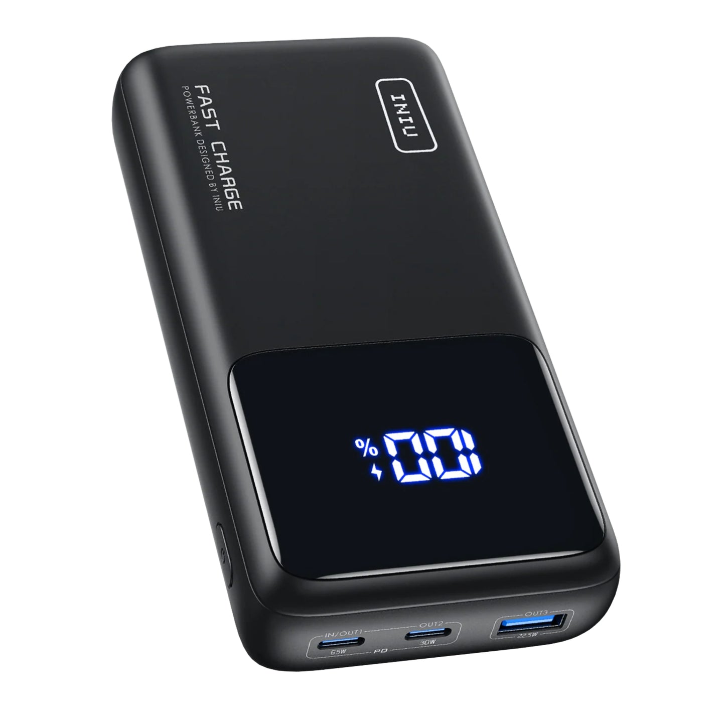 Power Bank INIU B63 25.000 mAh 100W con Display LED y Soporte Integrado