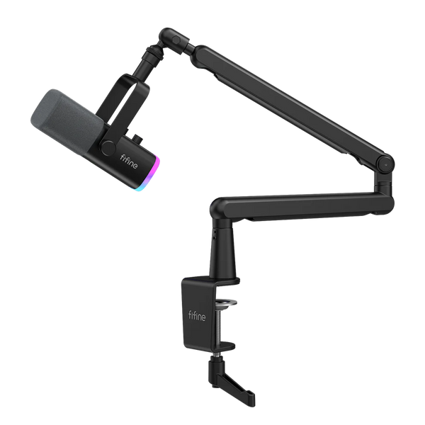 Kit Profesional FIFINE - Micrófono Dinámico AM8 + Brazo de Perfil Bajo BM88