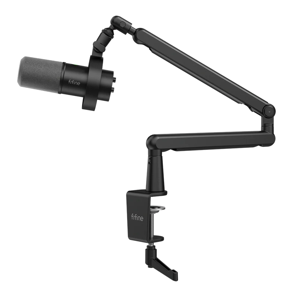 Kit Profesional FIFINE - Micrófono Dinámico K688 + Brazo de Perfil Bajo BM88