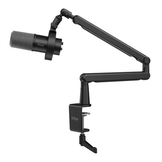 Kit Profesional FIFINE - Micrófono Dinámico K688 + Brazo de Perfil Bajo BM88