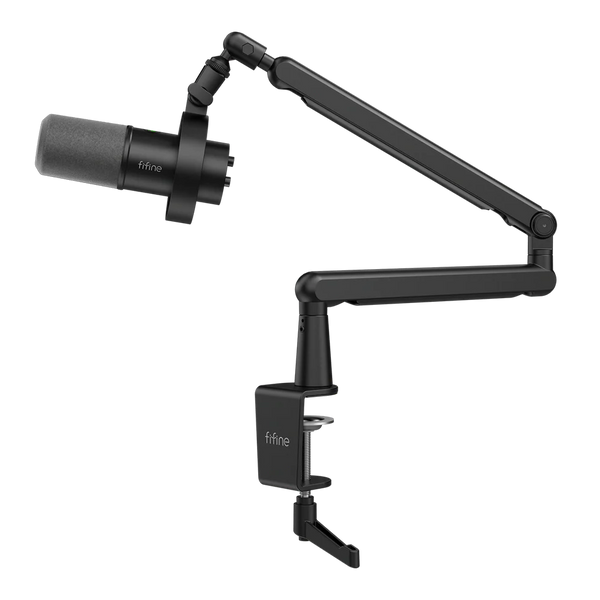 Kit Profesional FIFINE - Micrófono Dinámico K688 + Brazo de Perfil Bajo BM88