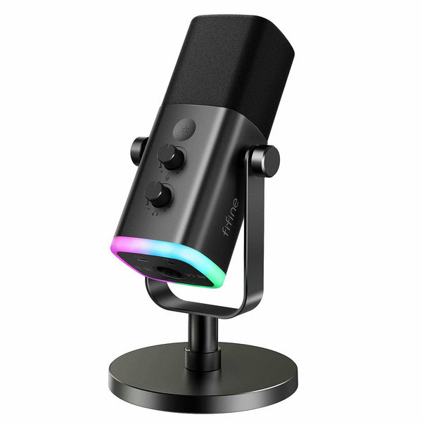 Micrófono FIFINE AM8 USB/XLR RGB para Streaming, Podcast y Gaming