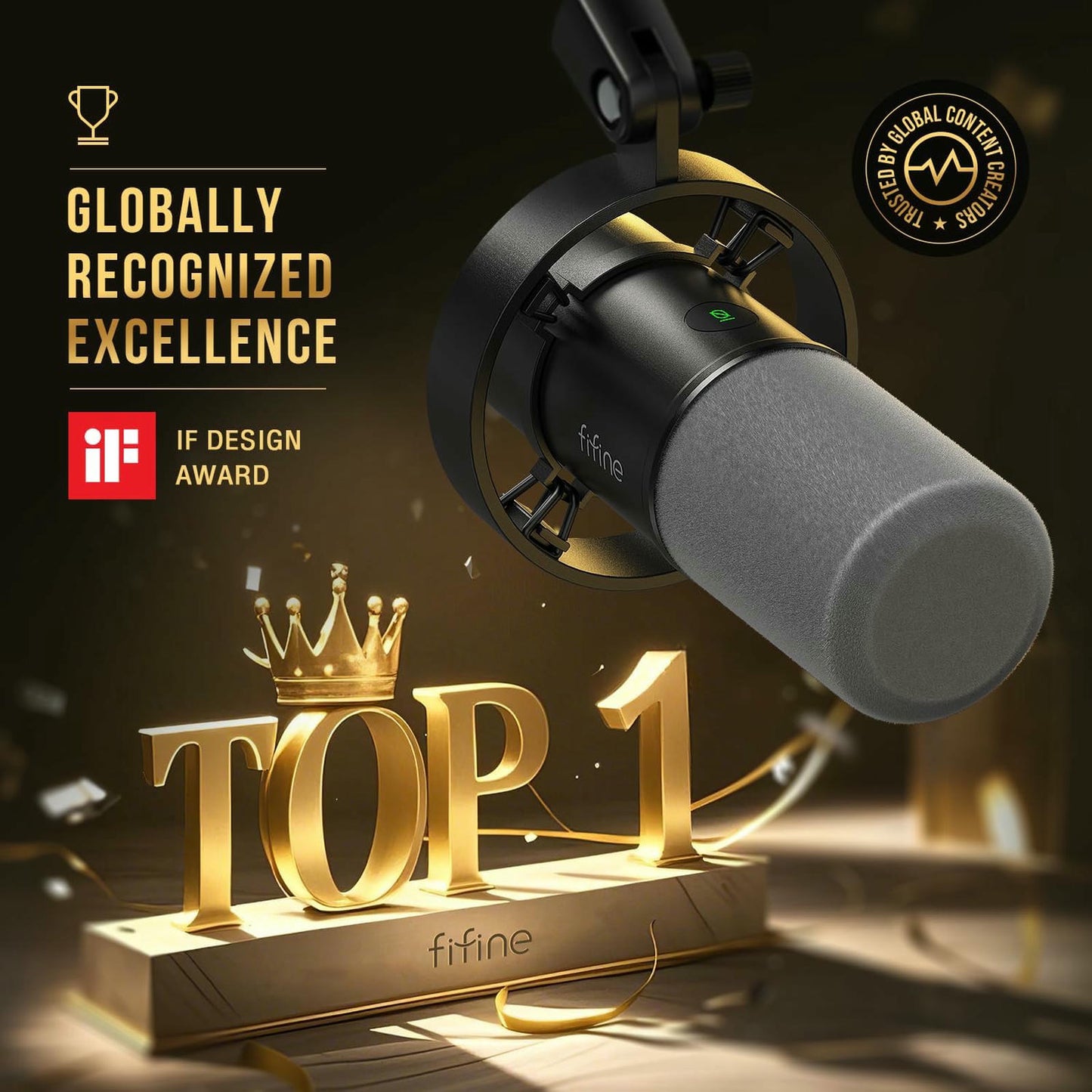 Micrófono FIFINE K688 USB/XLR Dinámico – Streaming y Podcast Profesional