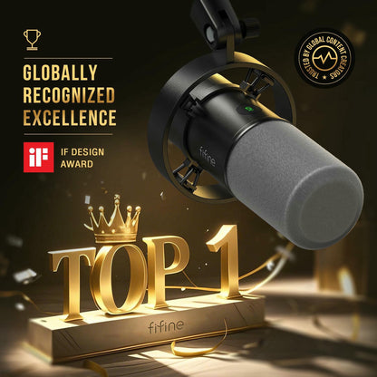 Micrófono FIFINE K688 USB/XLR Dinámico – Streaming y Podcast Profesional