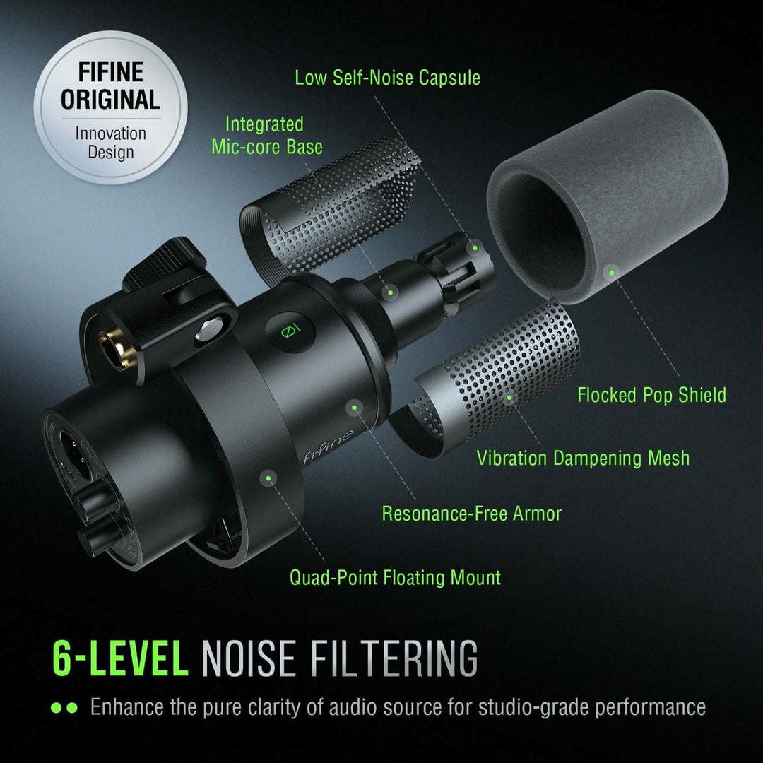 Micrófono FIFINE K688 USB/XLR Dinámico – Streaming y Podcast Profesional