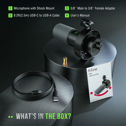 Micrófono FIFINE K688 USB/XLR Dinámico – Streaming y Podcast Profesional