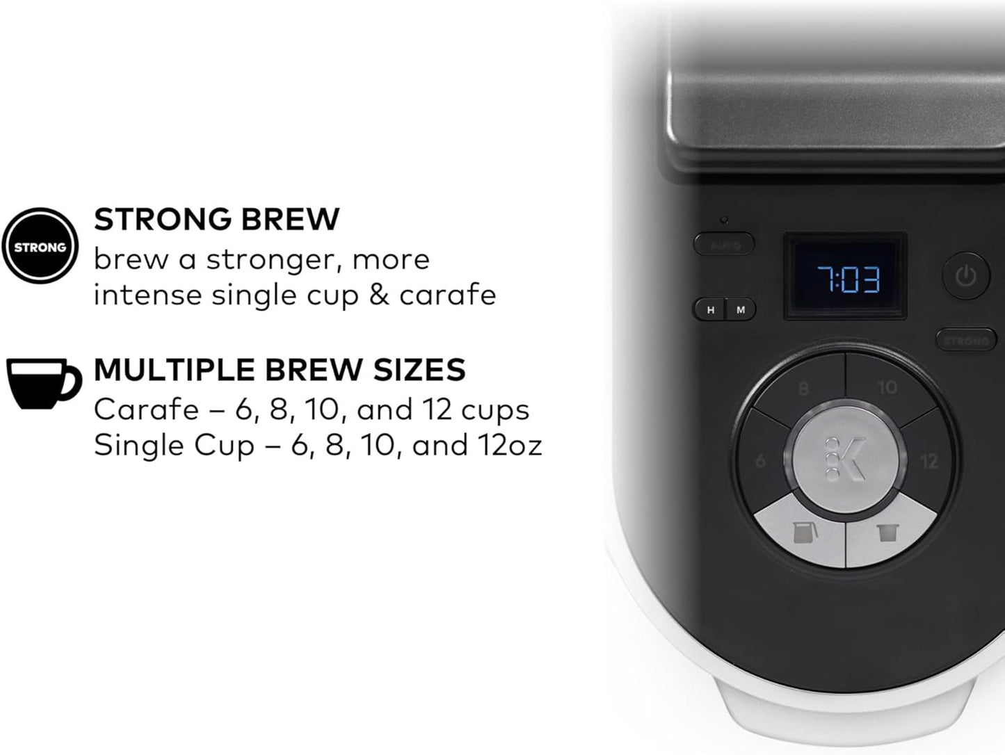 Keurig K-Duo plus Single Serve & Carafe Coffee Maker, Multi-Position 60Oz Removable Reservoir, Programmable Auto Brew Carafe, Black