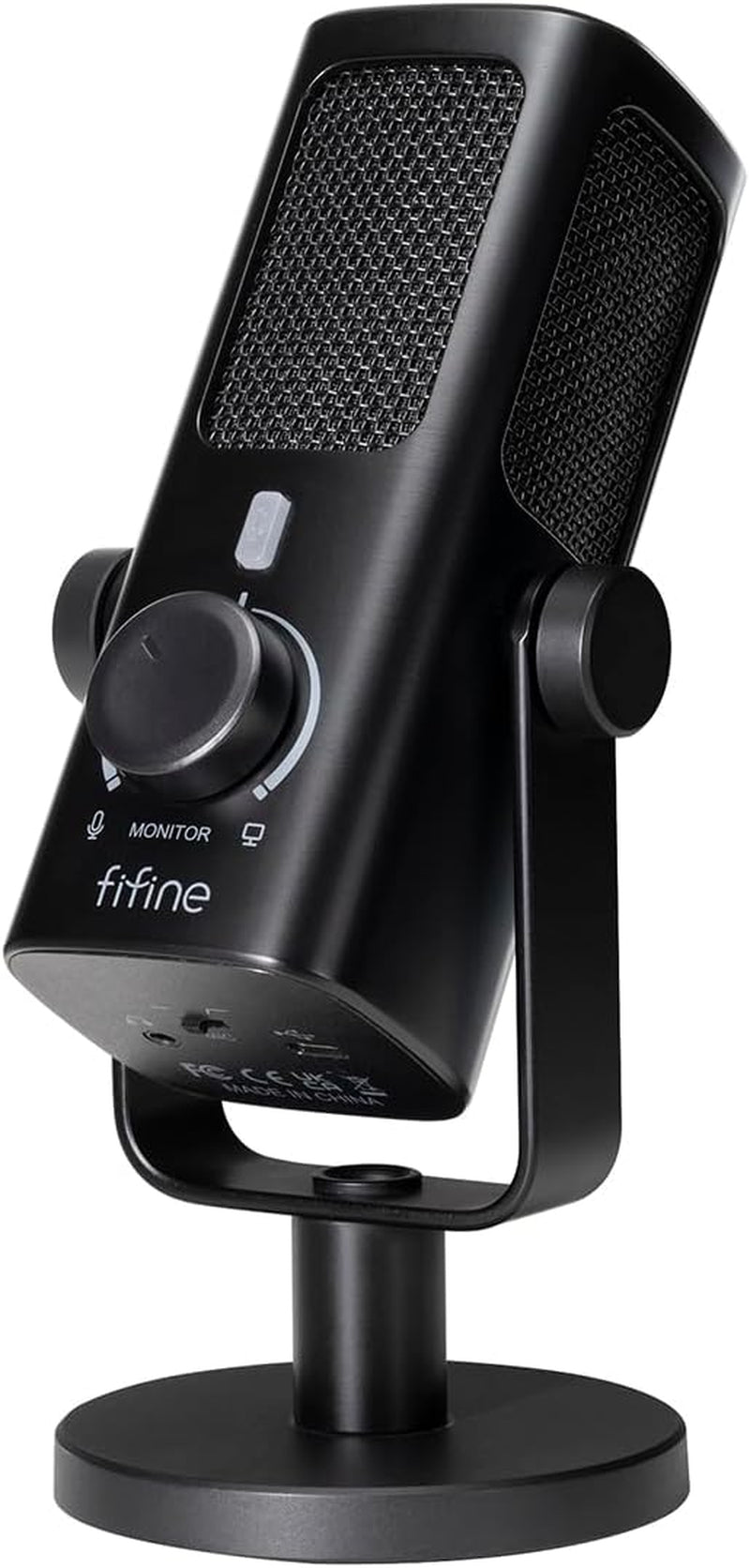 FIFINE Usb-Podcast-Condenser-Microphone for Studio-Recording/Computer-Streaming, Desktop-Metal-Mic for Youtube Music Vocal Creation, with Monitor-Mix Volume-Control, Low-Cut Switch (PROFILE3)