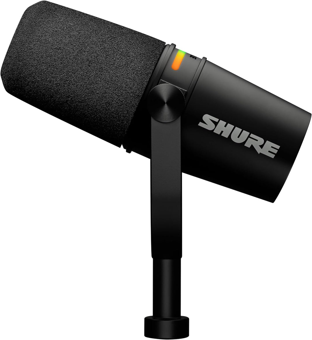 Shure MV7+ Podcast Dynamic Microphone. OBS Certified, Enhanced Audio, LED Touch Panel, USB-C & XLR Outputs, Auto Level Mode, Digital Pop Filter, Reverb Effects, Podcasting, Streaming, Recording -Black