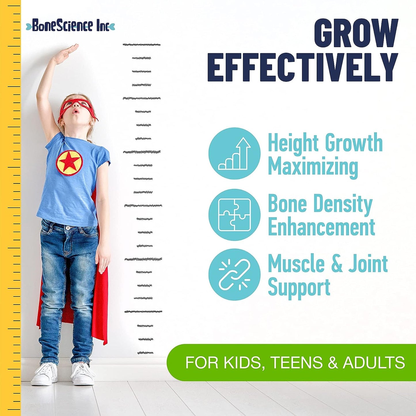 Height Growth Maximizer - Reach Natural Height - Made in USA - Height Pills Bone Growth - Grow Taller Supplement for Adults & Kids - Height Increase Pills -Maximum Height Growth Formula to Get Taller