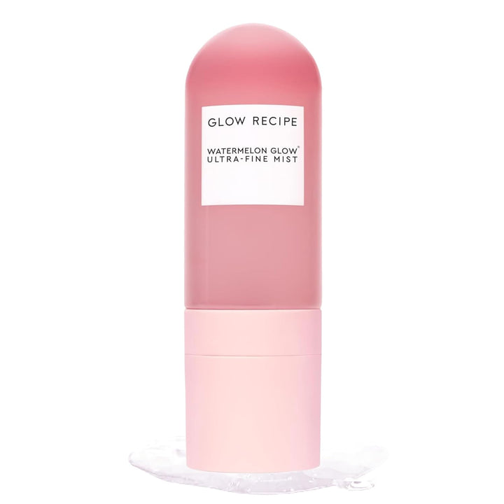 Glow Recipe Watermelon Glow Facial Spray + Hydrating Mist - Ultra-Fine Face Mist with Hyaluronic Acid + Hibiscus AHA to Refresh Dry Skin & Enhance Dewy Makeup - Suitable for All Skin Types (75Ml)