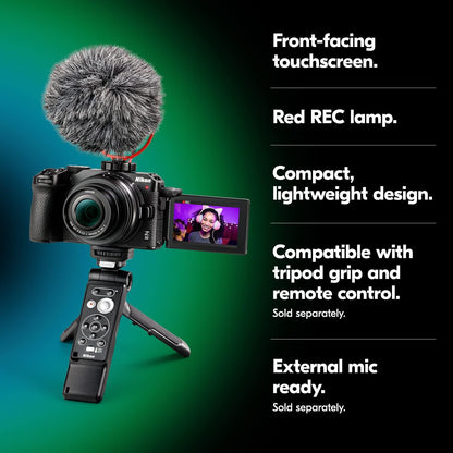 Nikon Z 30 with Wide-Angle Zoom Lens | Our Most Compact, Lightweight Mirrorless Stills/Video Camera with 16-50Mm Zoom Lens | Nikon USA Model
