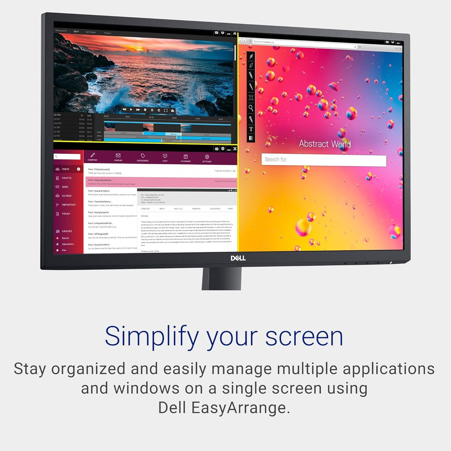 Dell SE2422HX Monitor - 24 Inch FHD (1920 X 1080) 16:9 Ratio with Comfortview (Tuv-Certified), 75Hz Refresh Rate, 16.7 Million Colors, Anti-Glare Screen with 3H Hardness, AMD Freesync- Black