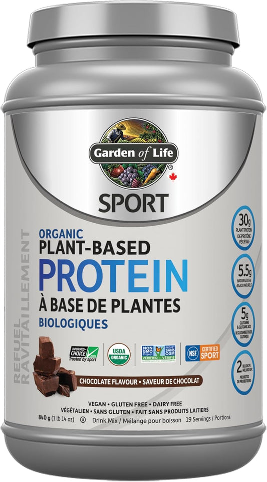 Garden of Life Organic Chocolate Sport Plant Protein, 840 GR