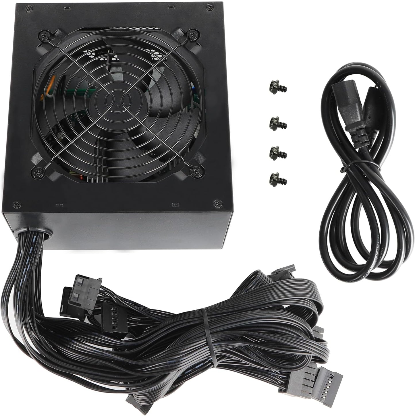 700W ATX Power Supply Non Modular PSU with 4+4 Pin Connectors Auto-Thermally Controlled 120Mm Fan, 115/220V Switch