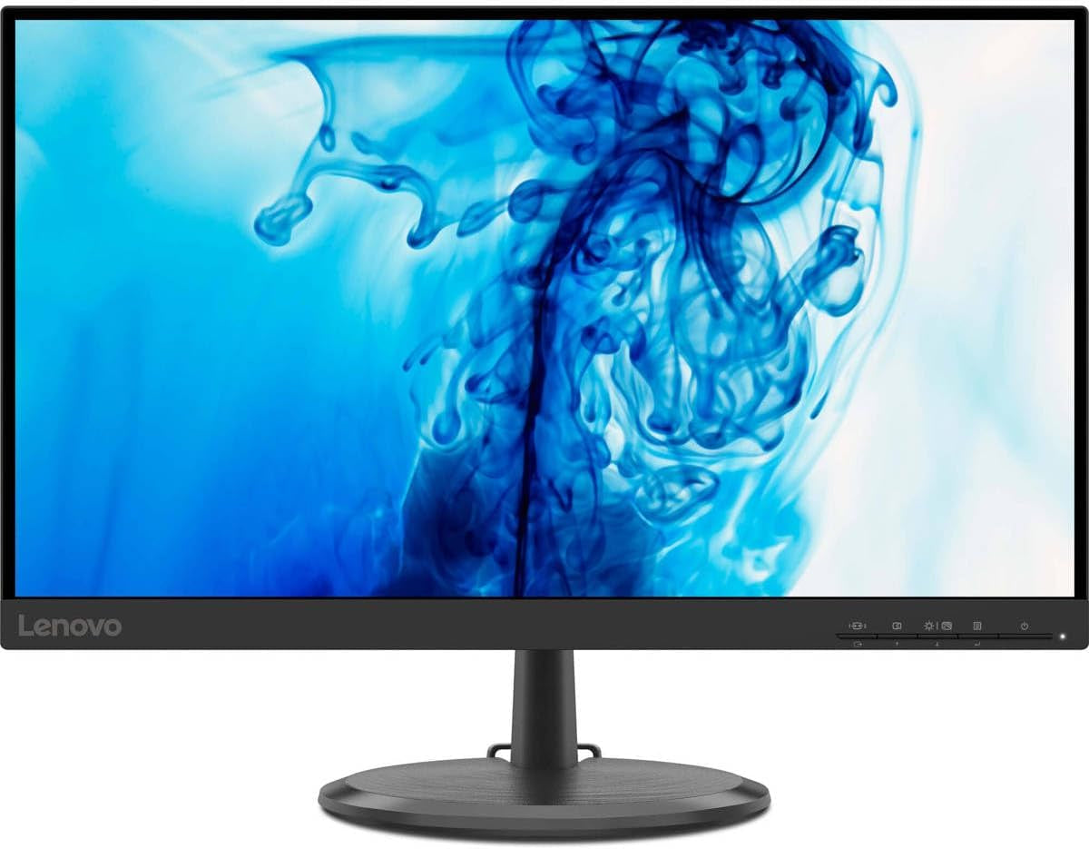 Lenovo D22E-20 Monitor, 21.45” FHD Display, Customizable Tilt Stand, HDMI and VGA Ports, 250 Cd/M² Brightness, Flicker-Free, 75Hz Refresh Rate, AMD Freesync, Raven Black