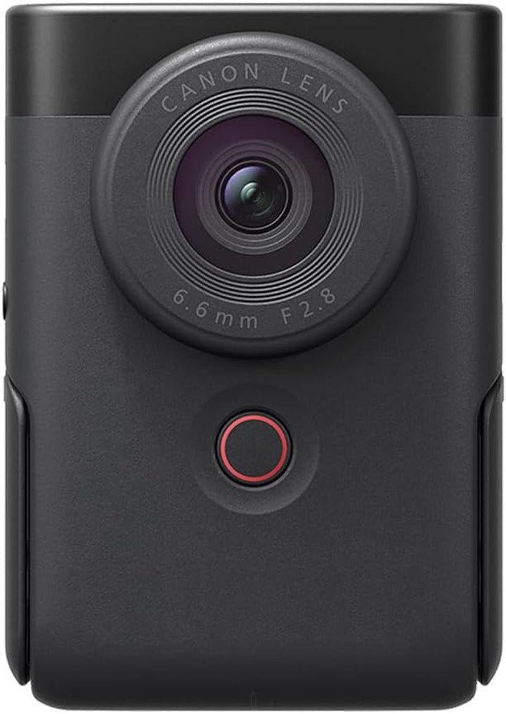 Canon Powershot V10 Camera, Content Creator Compact Vlogging Camera, Fixed 19Mm Wide-Angle Lens, 4K Video, Face Detection, Built-In Microphone, Live Streaming, Built-In Stand, Black