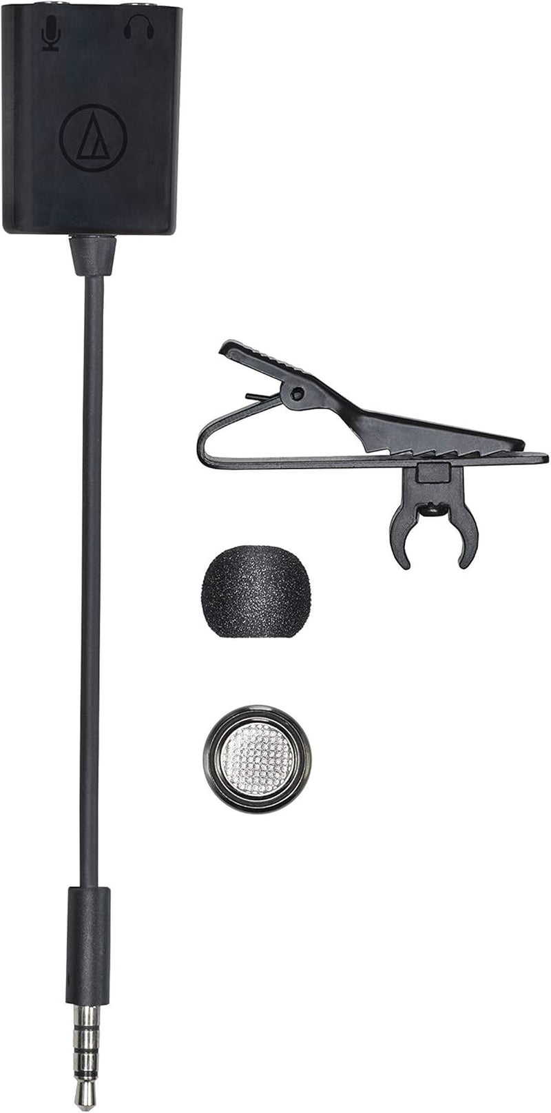 Audio-Technica Atr3350Xis Omnidirectional Condenser Clip-On Microphone for Smartphones,Black