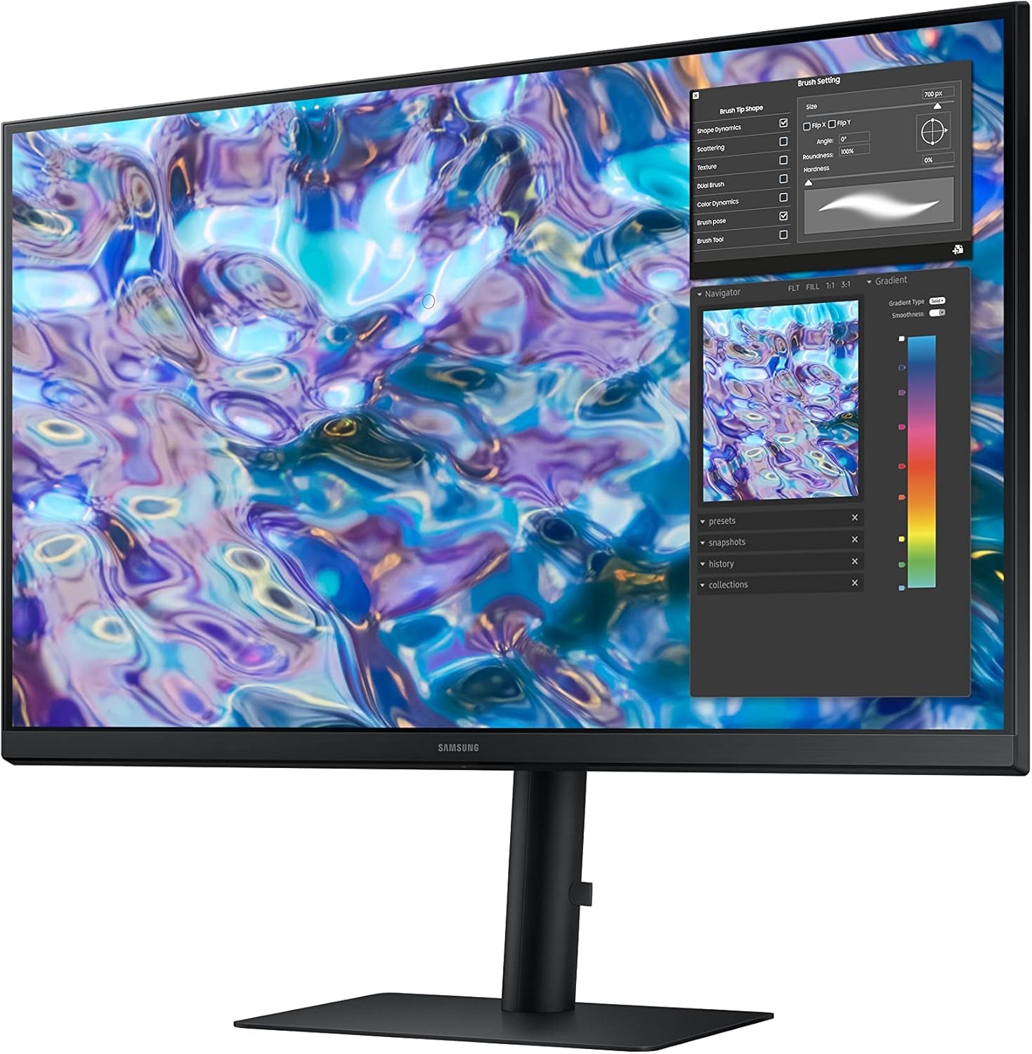 SAMSUNG S61B Series 27-Inch QHD (2560X1440) Computer Monitor, 75Hz, HDMI, IPS Panel, Displayport, Freesync, Height Adjustable Stand (LS27B610EQNXZA), Black