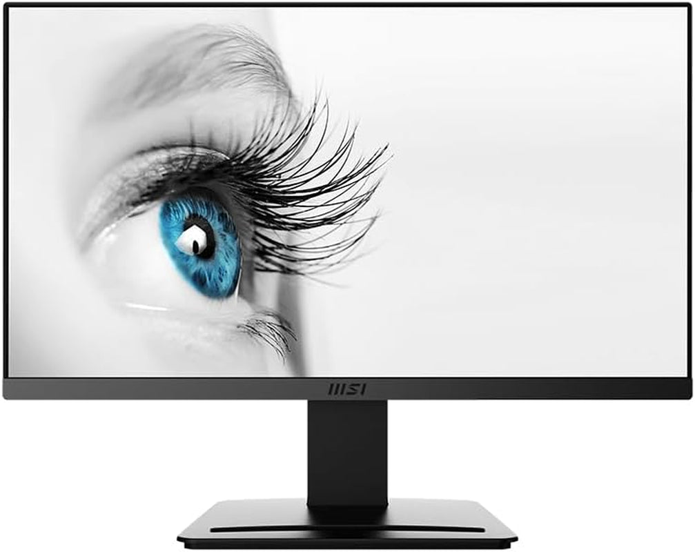 MSI PRO MP223, 22-Inch VA 1920 X 1080 (FHD) Computer Monitor, 100Hz, Adaptive-Synch, HDMI, Video Port, VESA Mountable, Less Blue Light, Tilt, 1Ms, Black