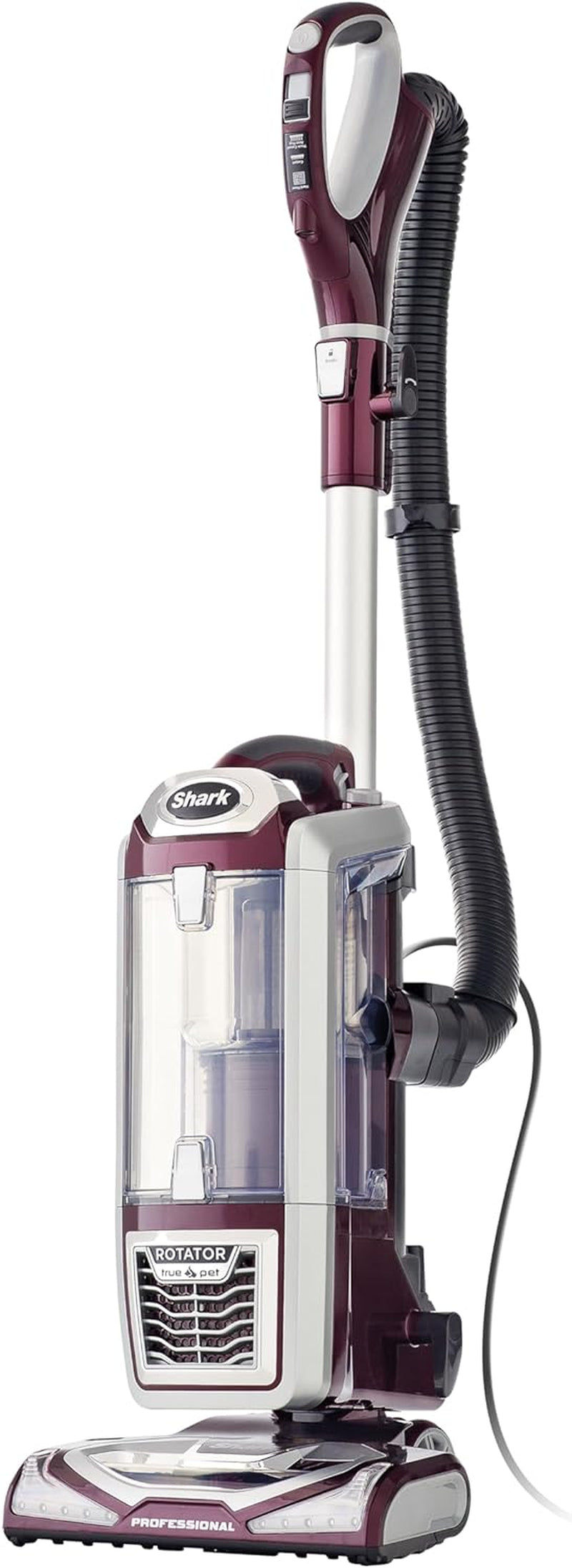 Shark NV752 Rotator Powered Lift-Away Truepet Upright Vacuum with HEPA Filter, Large Dust Cup Capacity, LED Headlights, Upholstery Tool, Perfect Pet Power Brush & Crevice Tool, Bordeaux