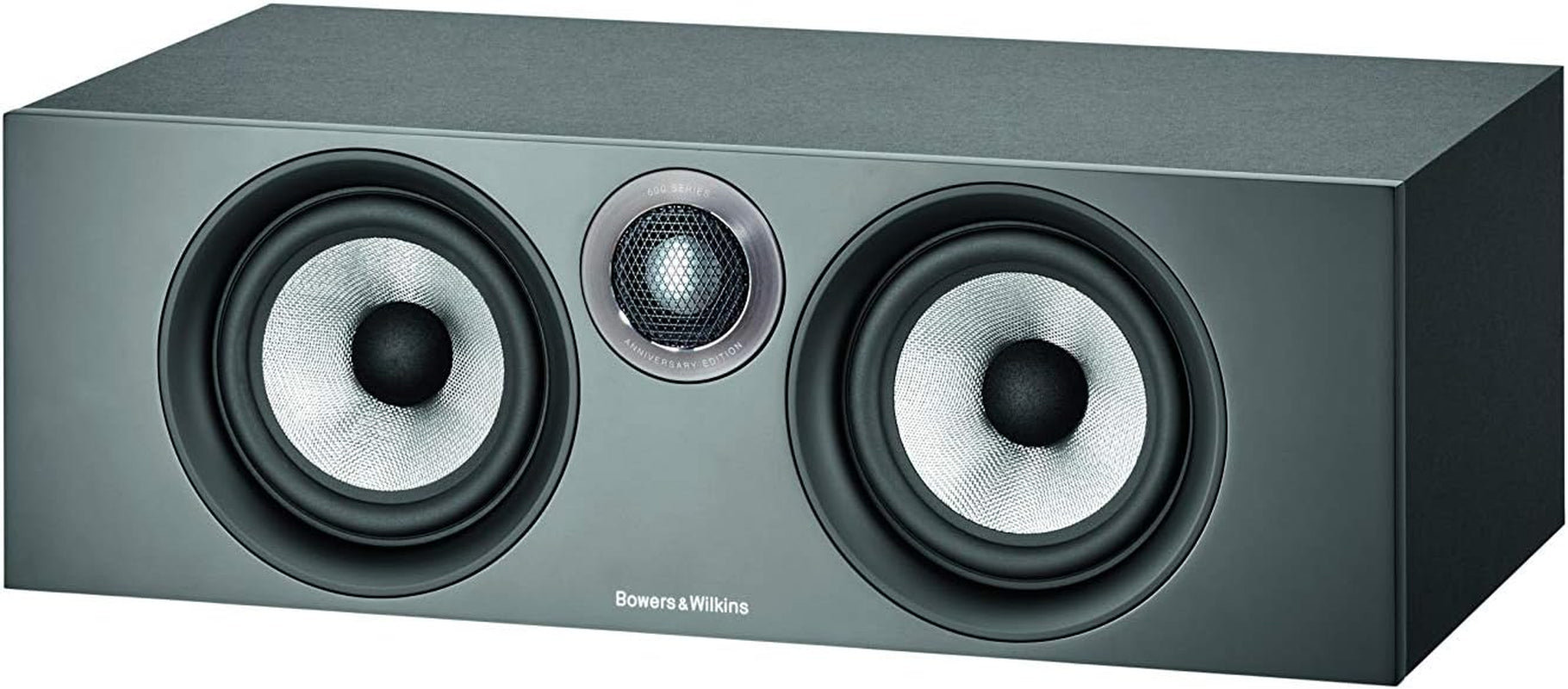 Bowers & Wilkins HTM6 S2 Center Channel Speaker - Anniversary Edition Loudspeaker, Twin Continuum Cone Bass/Midrange Drivers with Flowport Technology, Decoupled Double Dome Aluminum Tweeter, Black