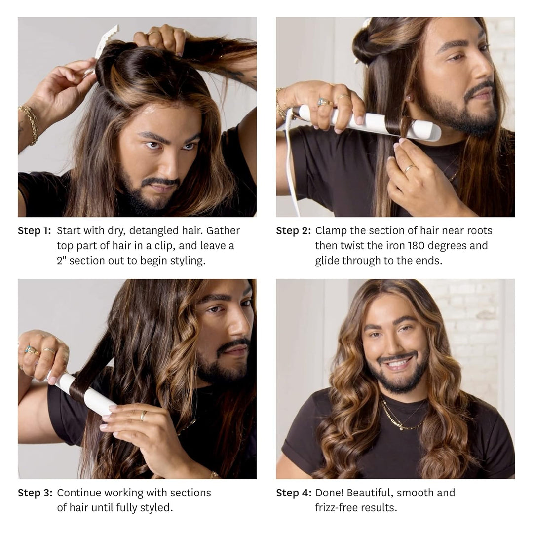 T3 Lucea Professional Straightening & Styling Iron, 1” or 1.5” Digital Ceramic Flat Iron with 9 Adjustable Heat Settings for Straight, Smooth Styles or Waves and Curls on All Hair Types