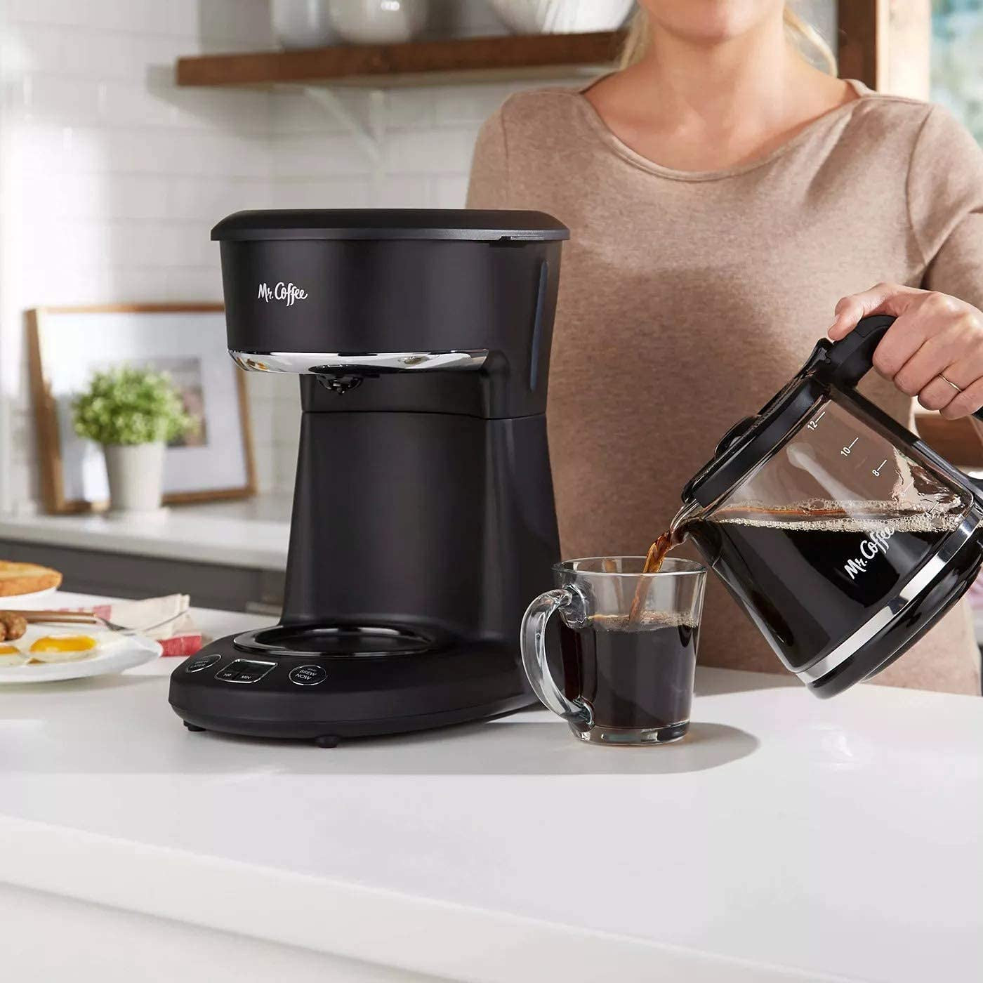 Mr. Coffee 12-Cup Programmable Coffeemaker, Brew Now or Later