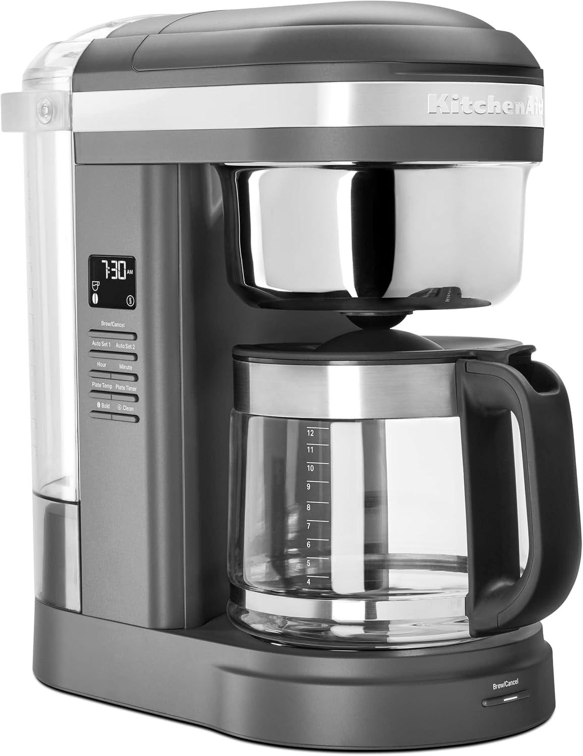 Kitchenaid KCM1209DG Drip Coffee Maker, 12 Cup, Matte Grey