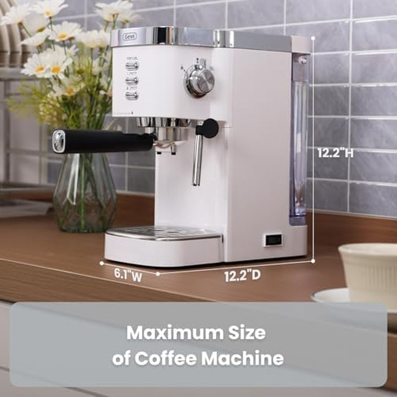 Gevi Espresso Machine 20 Bar High Pressure,Compact Espresso Maker with Milk Frother Steam Wand,Cappuccino,Latte Maker with Adjustable Shot Volume for Home,Gift for Coffee Lover