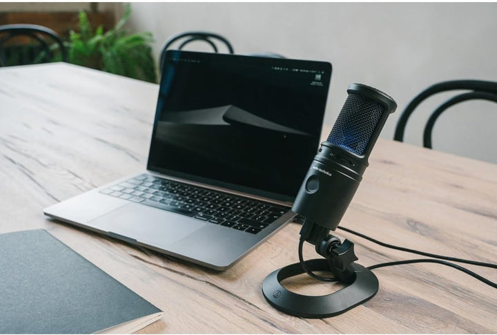 Audio-Technica AT2020USB-X Cardioid Condenser USB Microphone, Black