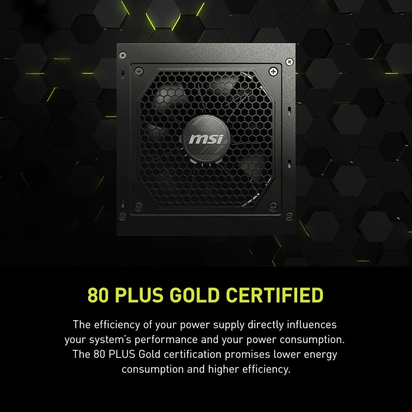 MSI MAG A850GL PCIE 5 & ATX 3.0 Gaming Power Supply - Full Modular - 80 plus Gold Certified 850W - Compact Size - ATX PSU - 10 Year Warranty