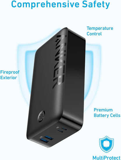 Anker Portable Charger, Power Bank, 40,000Mah 30W Battery Pack with USB-C High-Speed Charging, for Macbook, Iphone Iphone 15/15 Plus/15 Pro/15 Pro Max, Iphone14/13/12 Series, Samsung Galaxy, Ipad