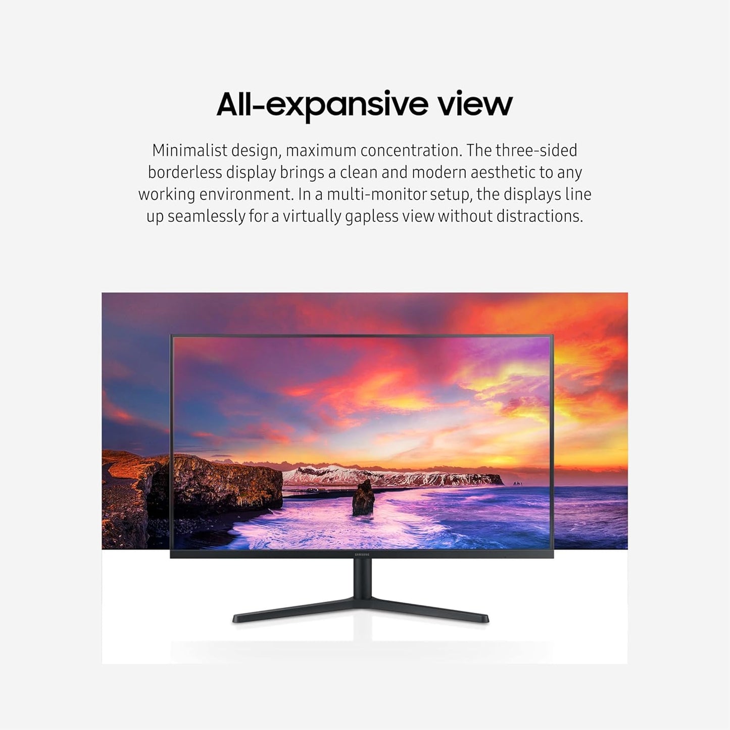 SAMSUNG 32-Inch S30B Series Business Flat Computer Monitor, 75Hz, Borderless Display, AMD Freesync, Game Mode, Advanced Eye Care, HDMI and Displayport, LS32B304NWNXGO, 2024