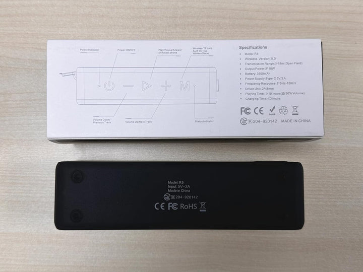 Raymate Bluetooth Speakers, 20W IPX7 Waterproof Speaker Wireless Bluetooth-V5.0, Hifi Stereo Sound, 1000Mins Playtime, Portable Speaker for Home, Outdoor, Party