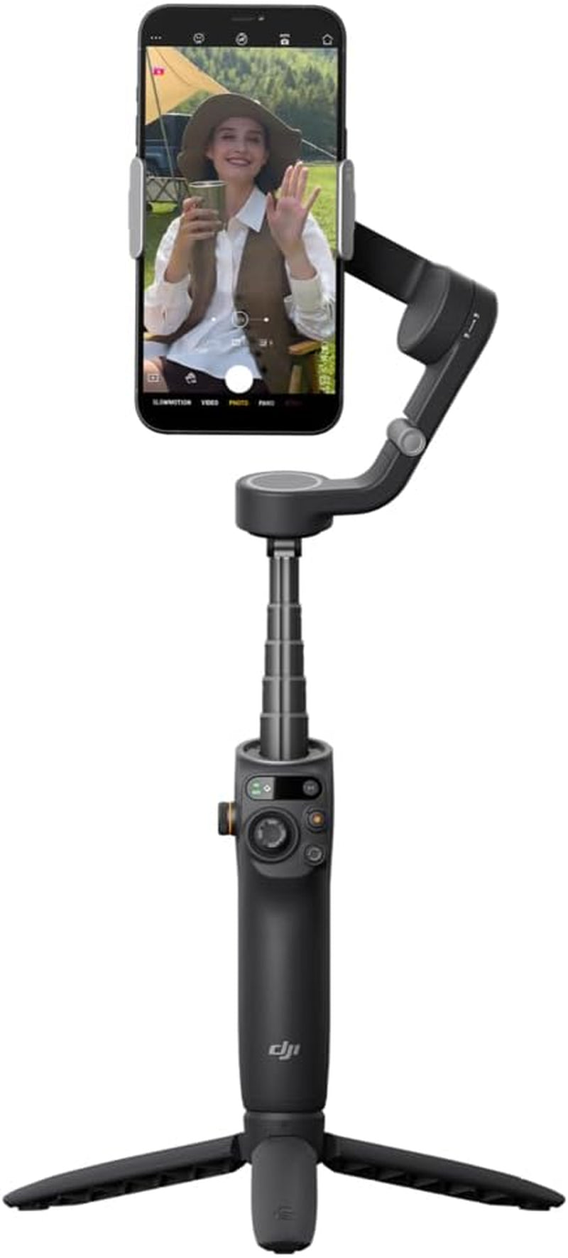 DJI Osmo Mobile 6 Gimbal Stabilizer for Smartphones, 3-Axis Phone Gimbal, Built-In Extension Rod, Object Tracking, Portable and Foldable, Vlogging Stabilizer, Youtube Tiktok, Slate Gray