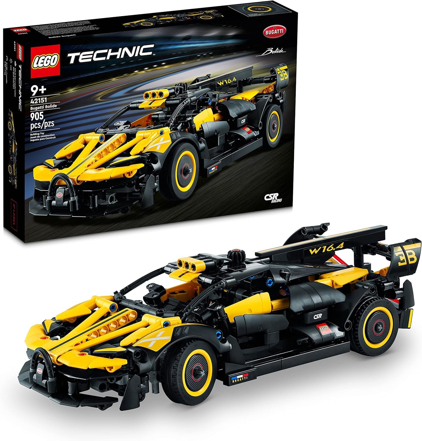 LEGO Technic Bugatti Bolide Racing Car Building Set - Model and Race Engineering Toy for Back to School, Collectible Sports Car Construction Kit for Boys, Girls, and Teen Builders Ages 9+, 42151