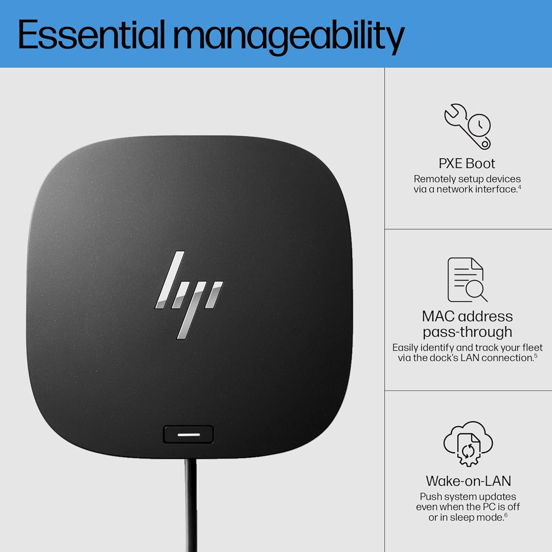 HP USB-C Dock G5-11-In-1 Adapter for Both USB-C and Thunderbolt-Enabled Laptops, Pcs, & Notebooks - Single Cable for Charging, Networking, or Data Transfers - Great for Secure & Remote Management